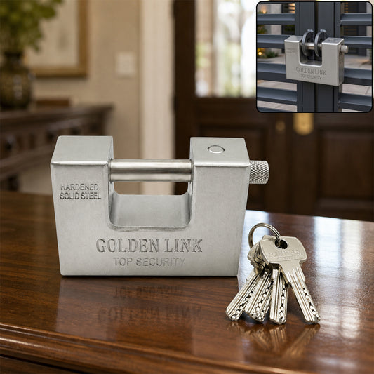 94mm stainless steel padlock front view