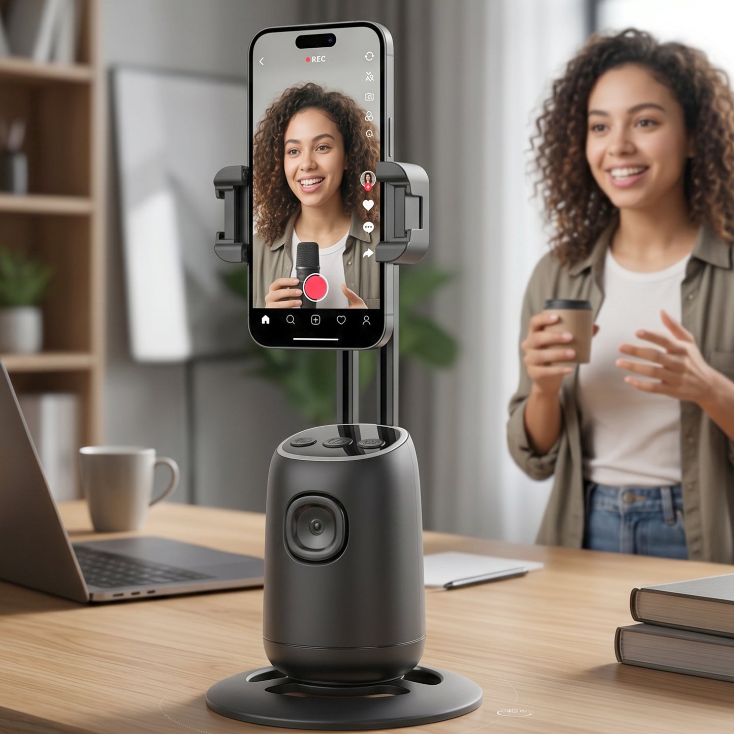 ai powered mobile holder for content creators
