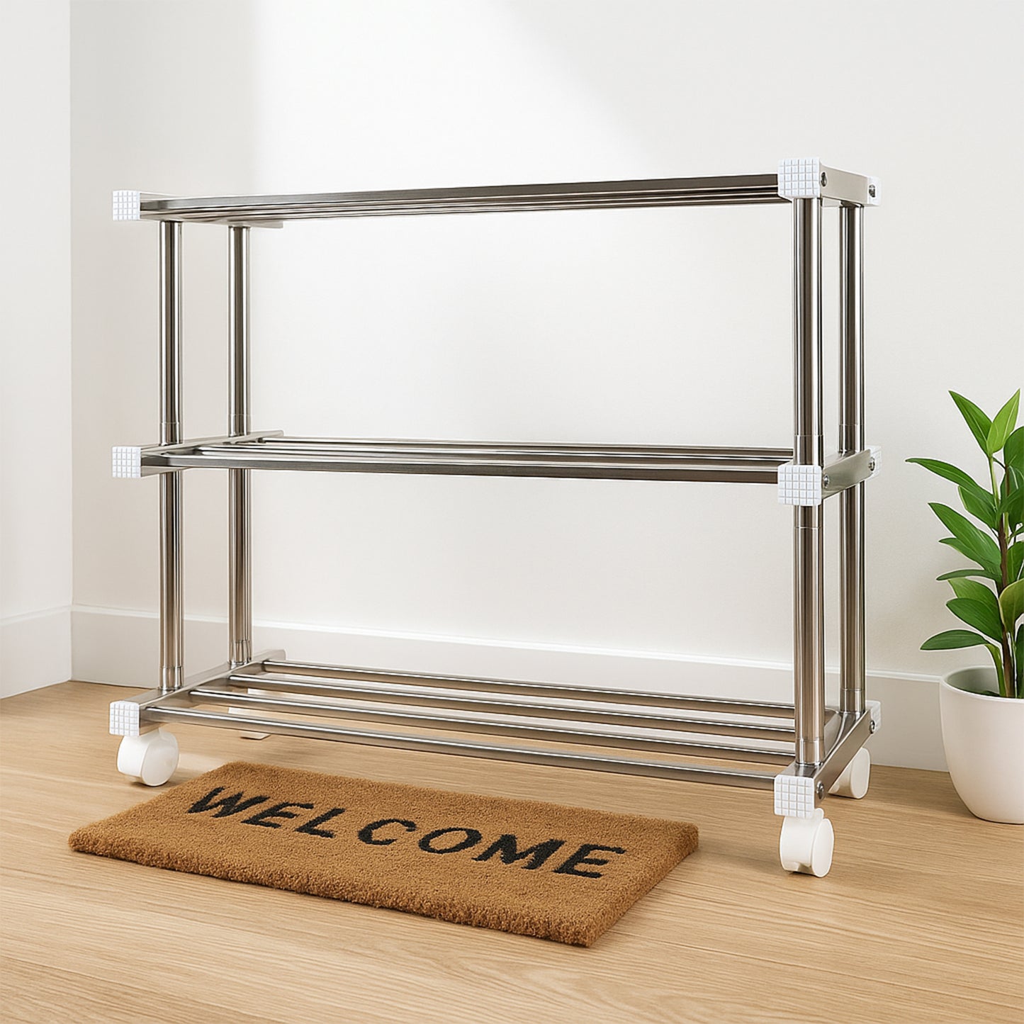 Supermom Stainless Steel Multipurpose Shoe & Storage Rack - (1 pc)