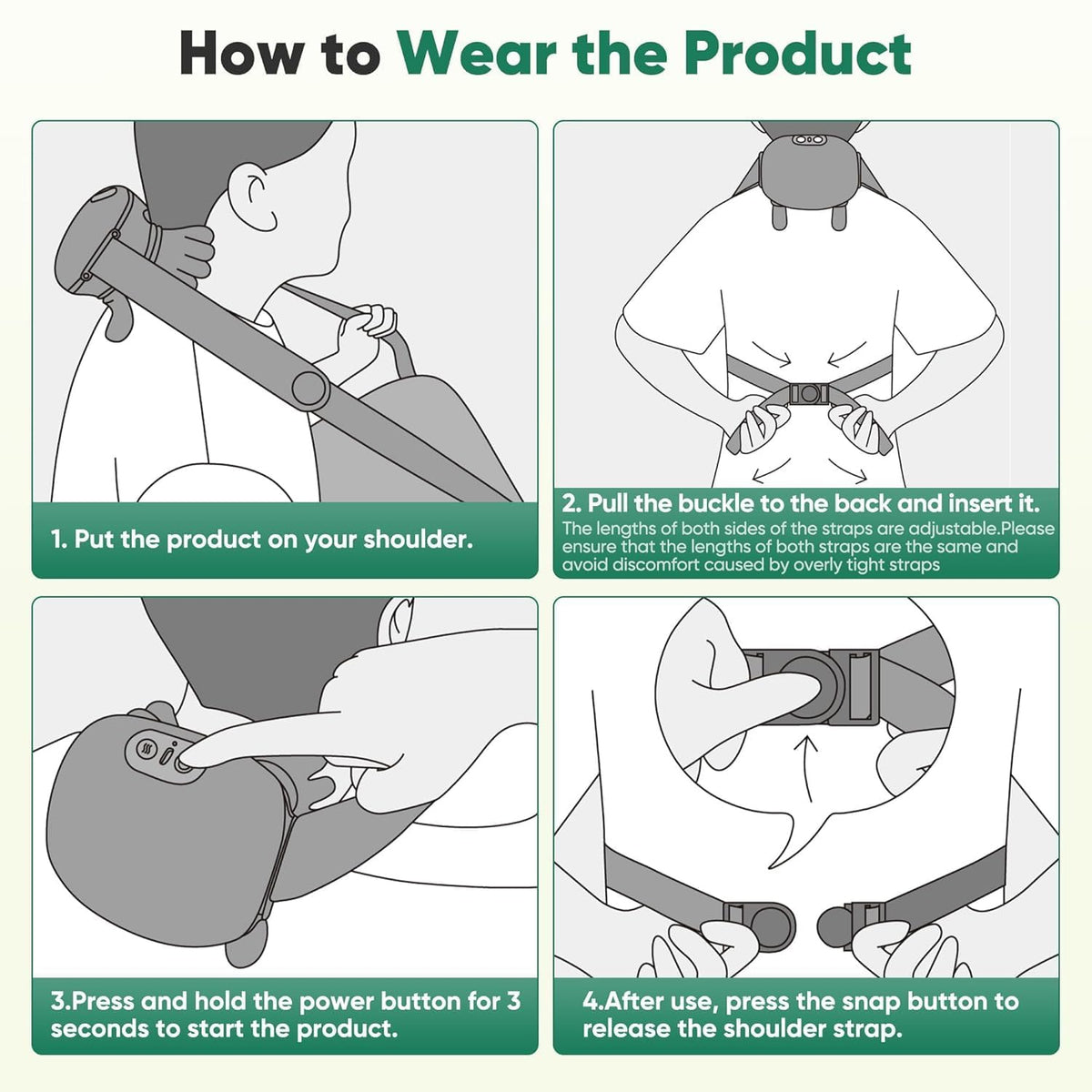 Details of long rechargeable kneading neck.