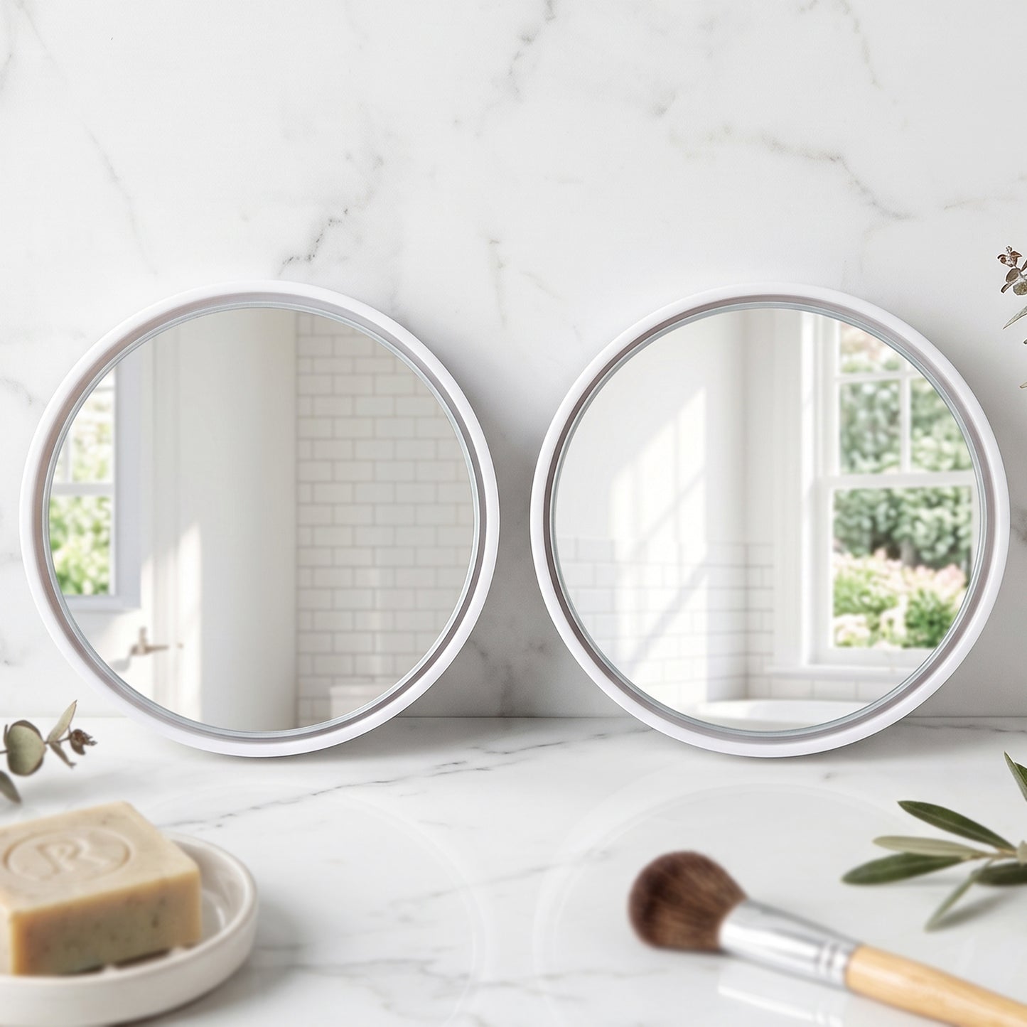 Wide Angle Blind Spot Mirror Round Convex HD Stick On Car Side Mirror (2 Pc Set)