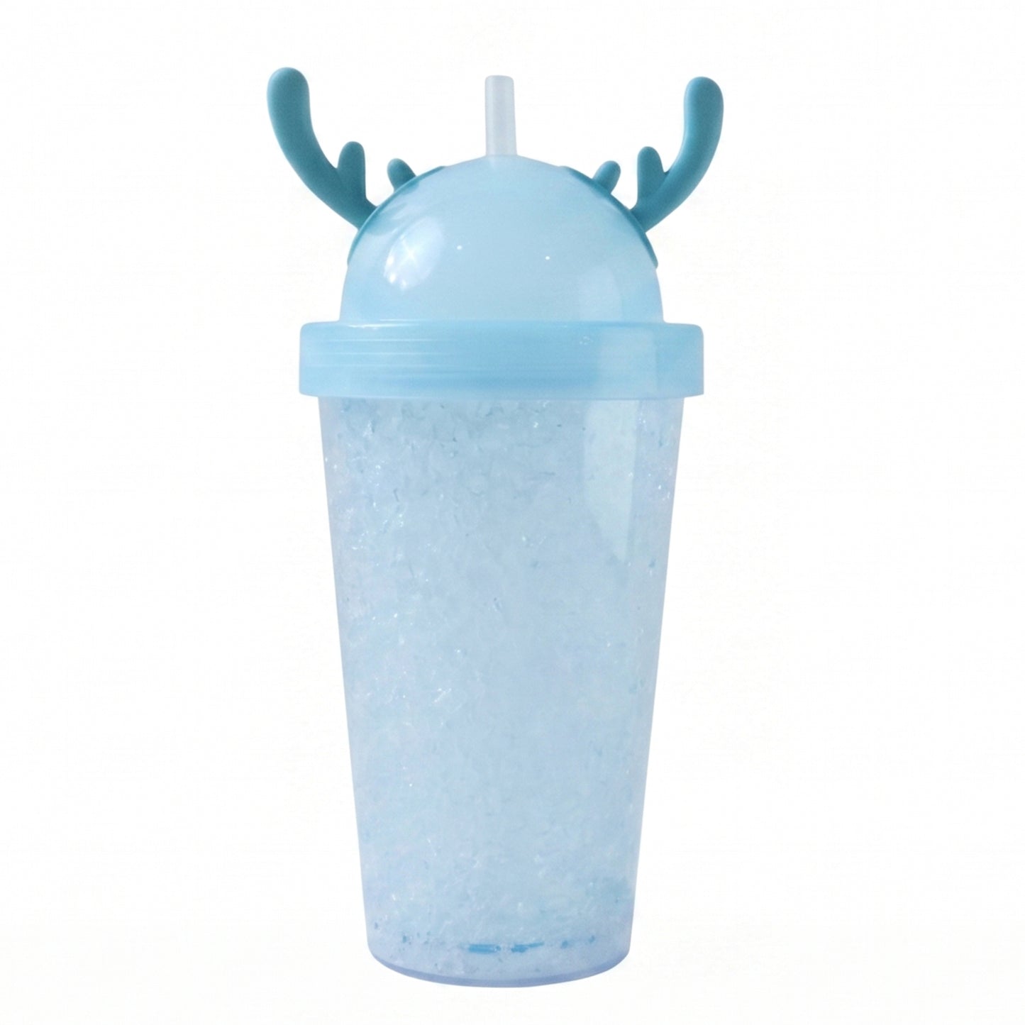 Reusable plastic tumbler with fun design and handle