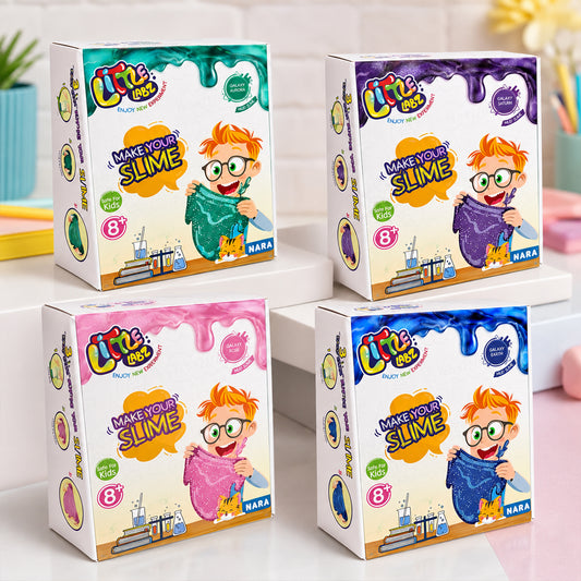 Little Labz Galaxy Saturn Mud Slime Kit for Kids | Fun Hands-On STEM Experiment Set (Color May Vary)