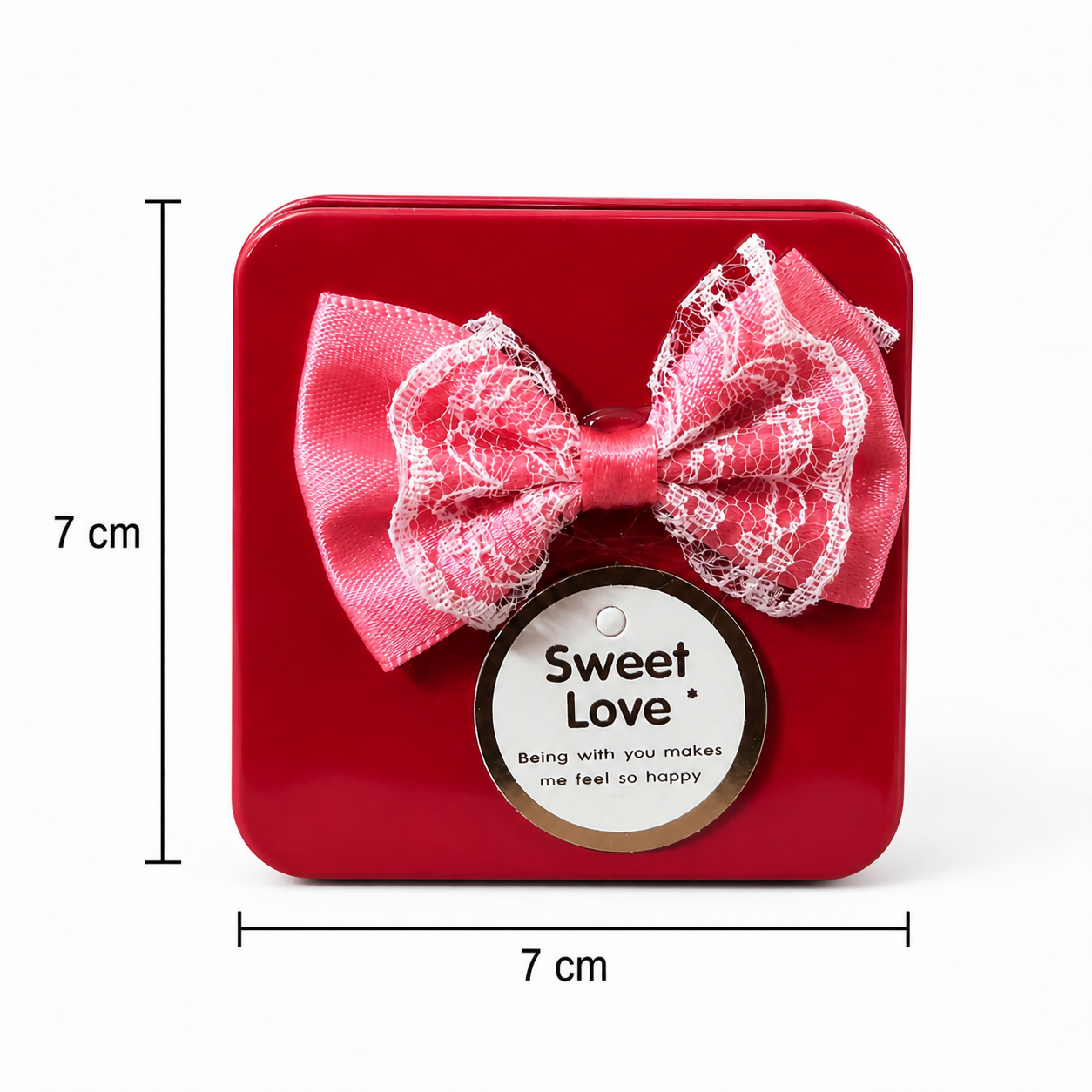Reusable metal gift box with elegant design and bow