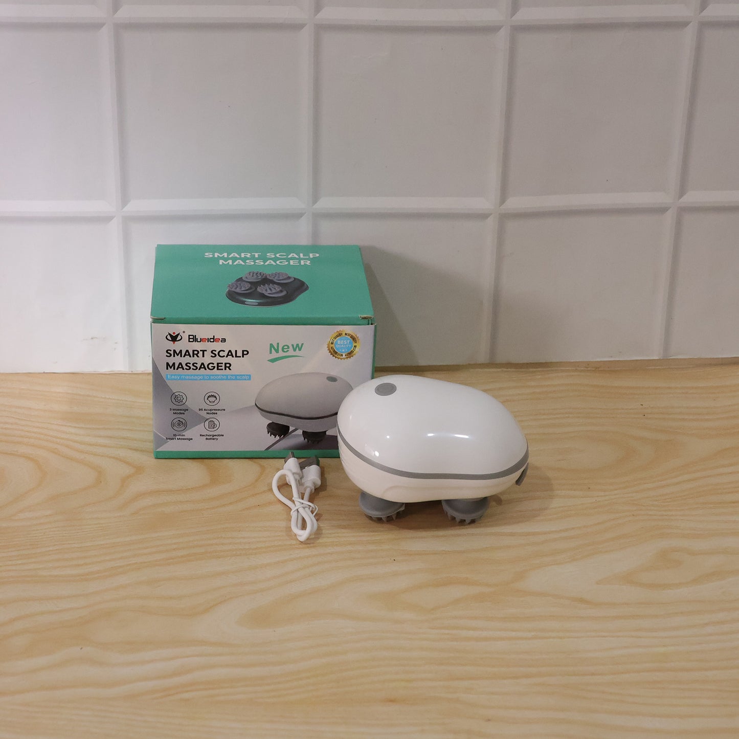 Smart Electric Scalp & Body Massager with 4 Detachable Heads