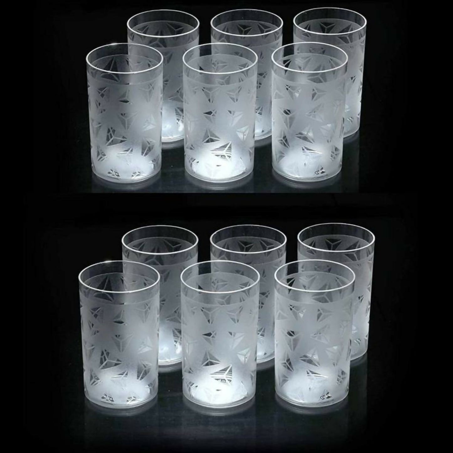 Diamond Plastic glass (pack of 6)