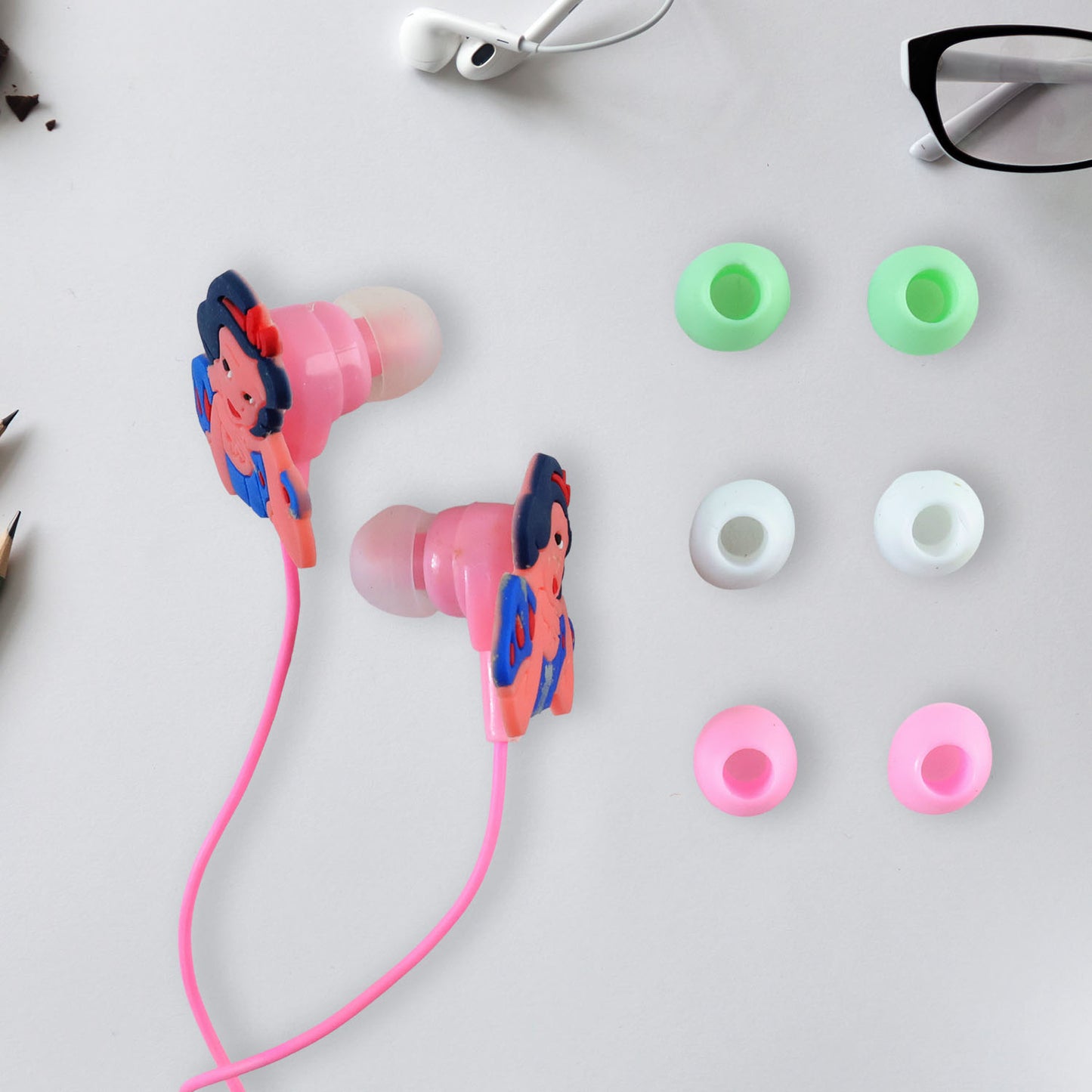 Cute Cartoon Style Wired In-Ear Earphones (1 Set)