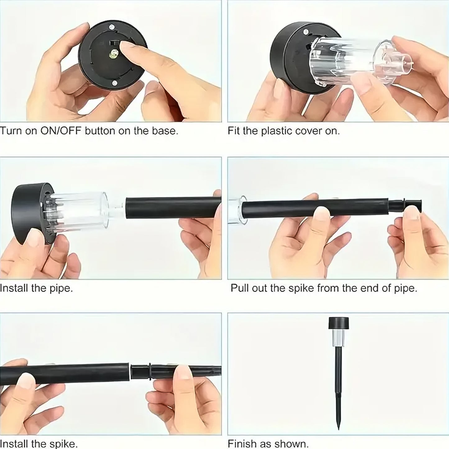Solar-Powered LED Garden Spike Light Set (31x5cm / 2 Pc)