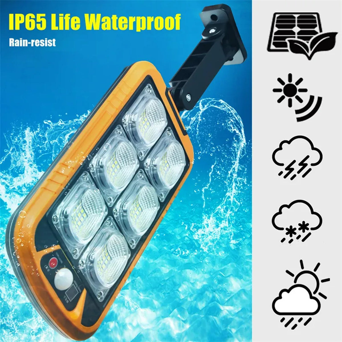 Solar LED Motion Sensor Wall Light with Remote Waterproof Outdoor