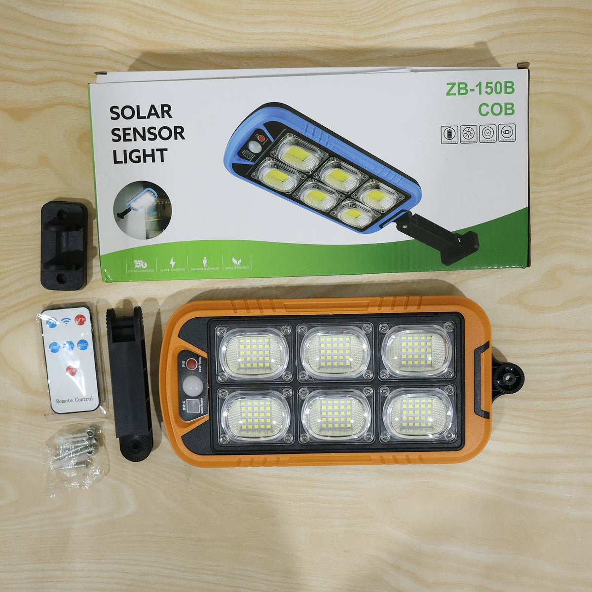 Solar LED Motion Sensor Wall Light with Remote Waterproof Outdoor