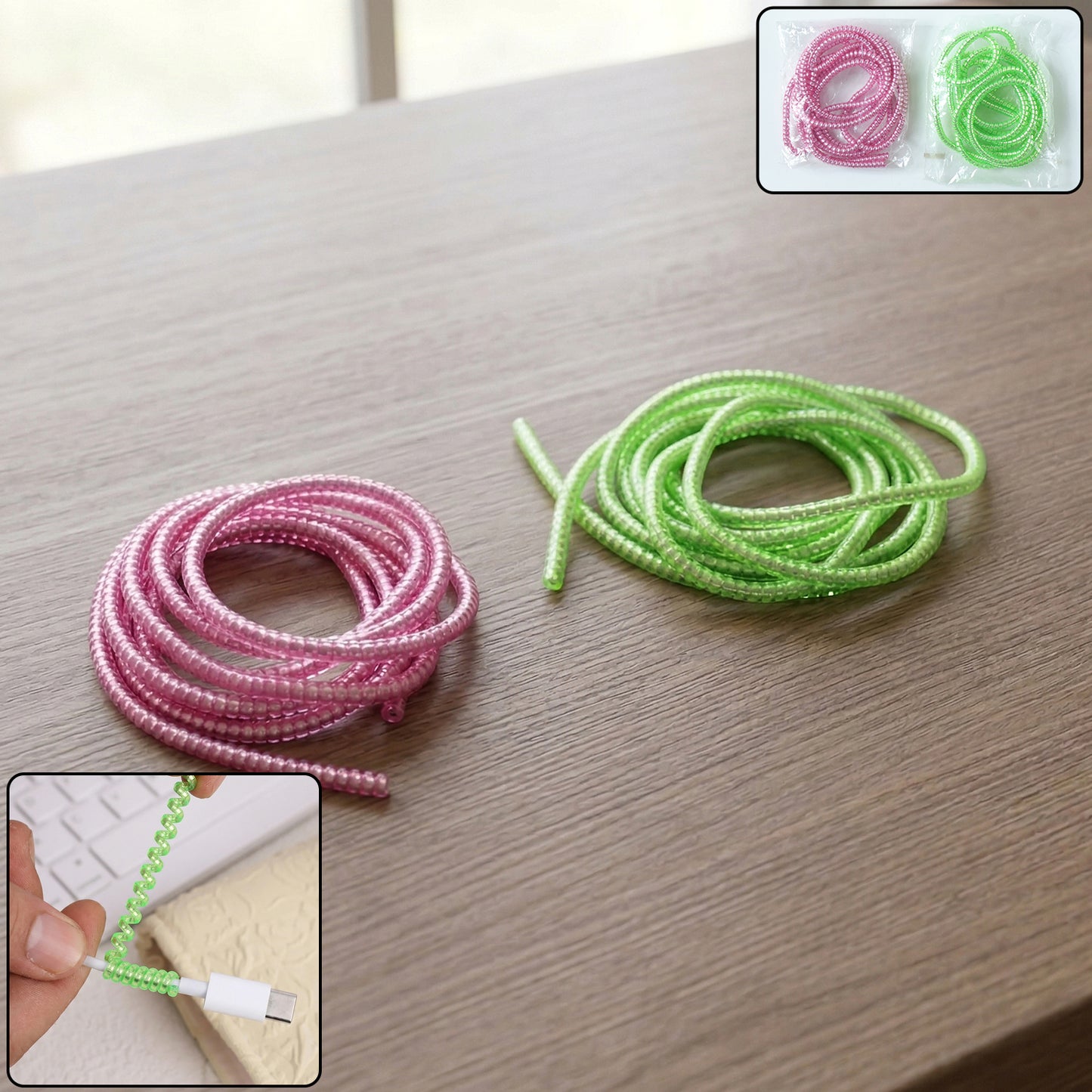 Flexible Spiral Cable Protector Sleeve (1 Pc / Mix Color)