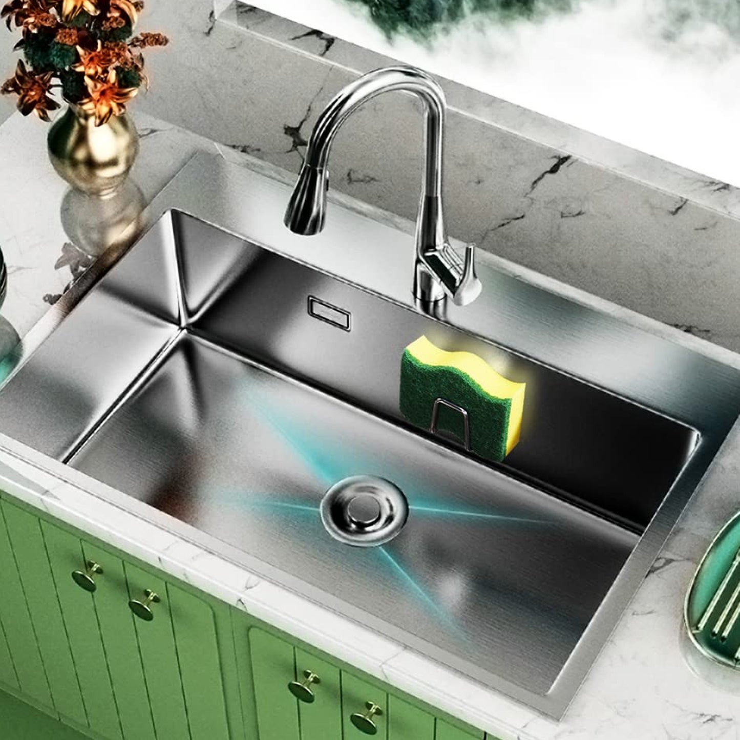 No drill stainless steel adhesive hook installed