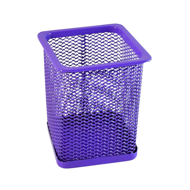 Khyati Square Metal Pen Stand – Sturdy Mesh Pencil Holder for Desk, Office & Study Table