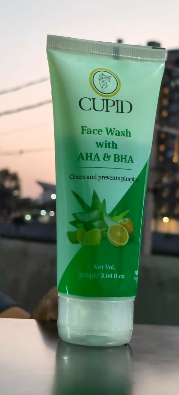 AHA BHA Face Wash Gel Deep Clean Pimple Control Skin Care Cleanser (100 Ml)