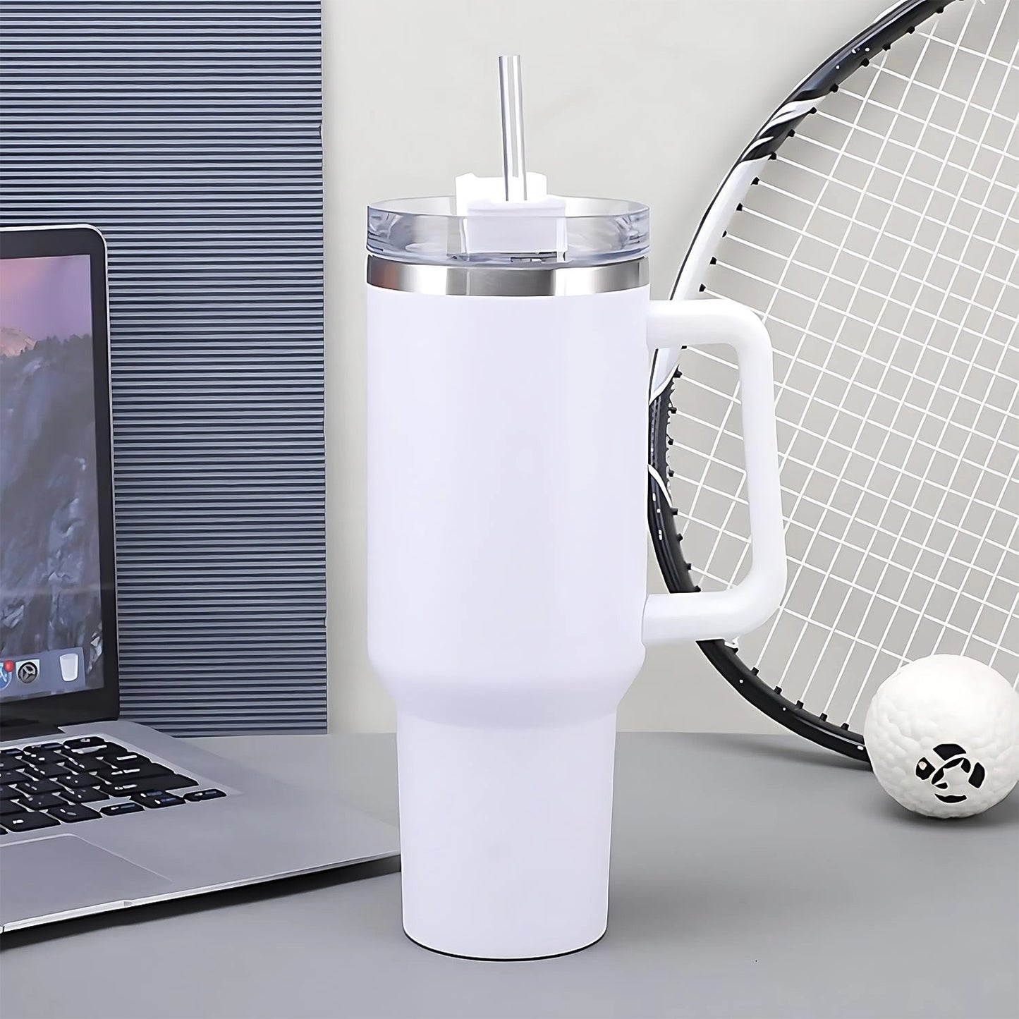 Customize / personalized White Extra Large Insulated Travel Mug (1200ML - 1 Pc)