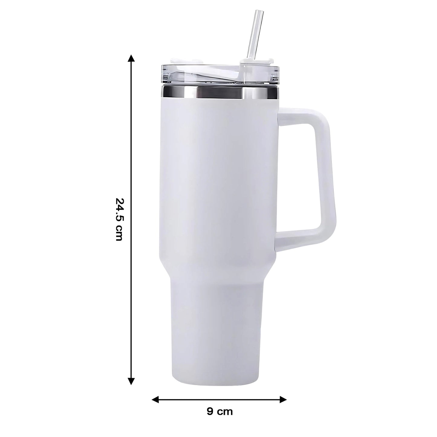 890 ML Insulated Stainless-Steel Travel Tumbler White Color (1 Pc )