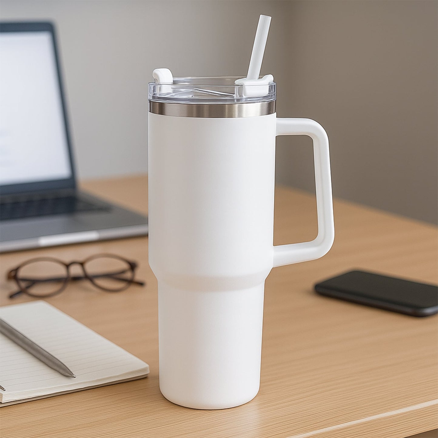Customize / personalized White Extra Large Insulated Travel Mug (1200ML - 1 Pc)