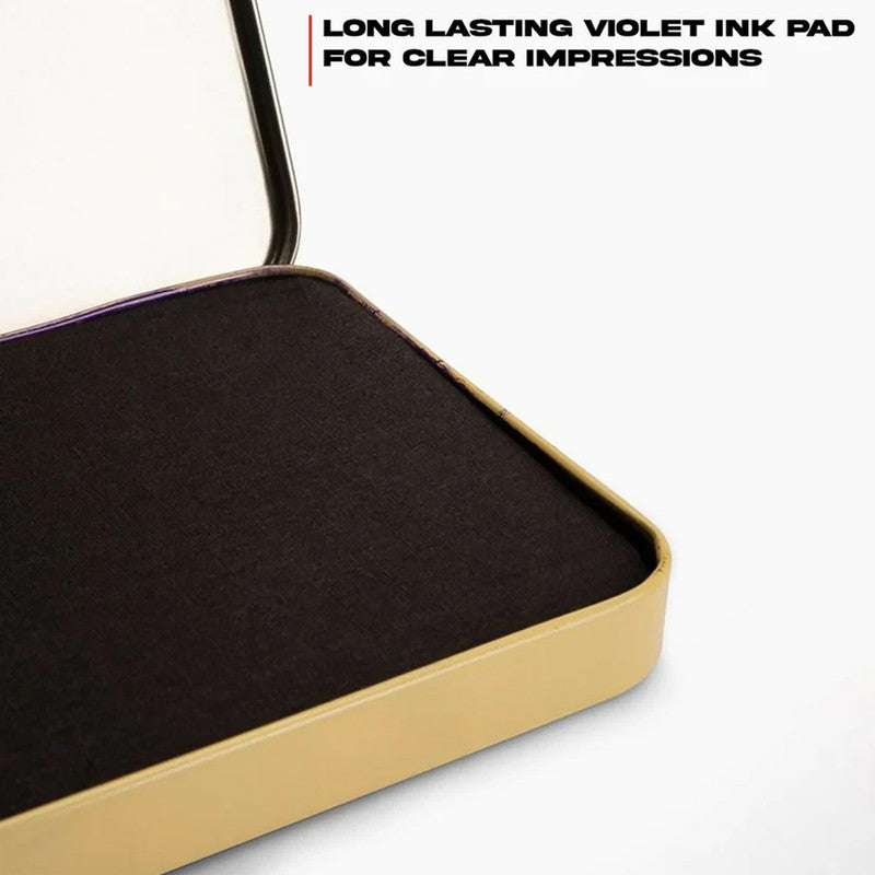 Camlin Small Violet Metal Stamp Pad – Long Lasting Ink Pad for Clear Impressions