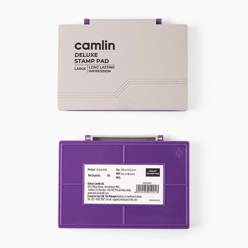 Camlin Deluxe Stamp Pad – Violet Color High-Quality Ink Pad for Crisp and Clear Impressions