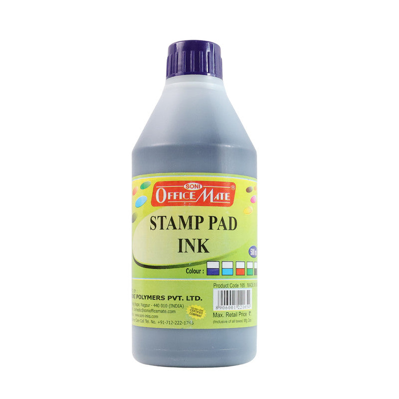 OfficeMate Stamp Pad Ink – 500 ml Violet Refill Bottle for Office Stamp Pads