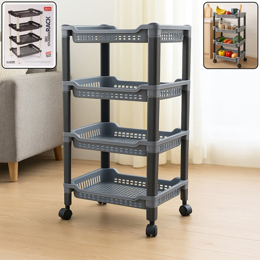 Apex 4-Layer Big Multipurpose Plastic Storage Rack