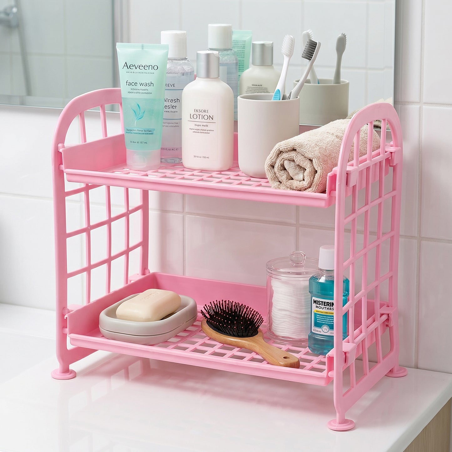2 tier storage organizer shelf