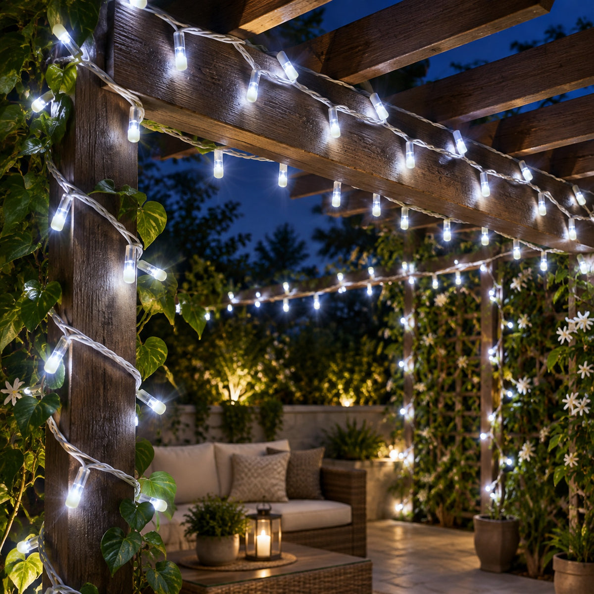 LED String Lights with Plug for Festive Home and Window Decoration (15 Mtr)