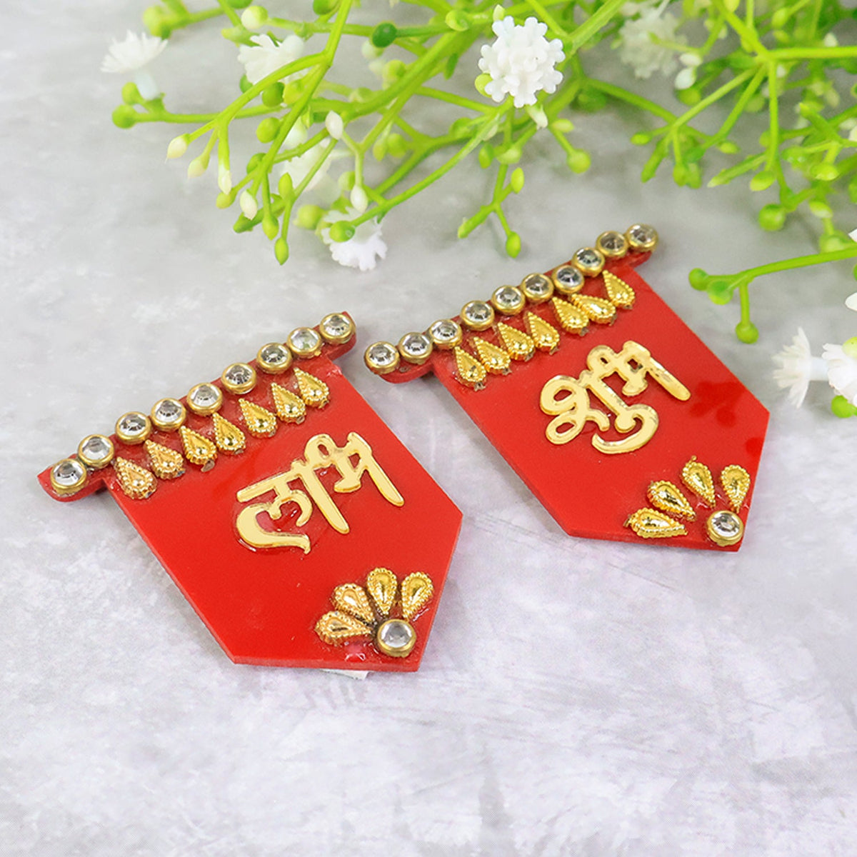 Shubh Labh Wall Hangings – Traditional Decorative Set of 2 for Prosperity