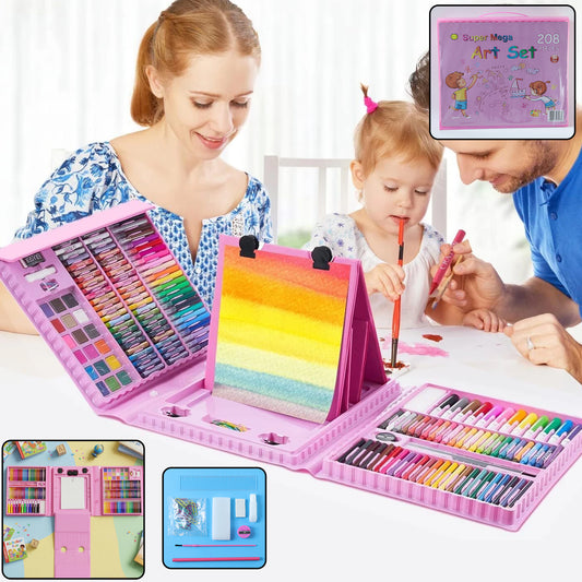 208 pc art drawing kit