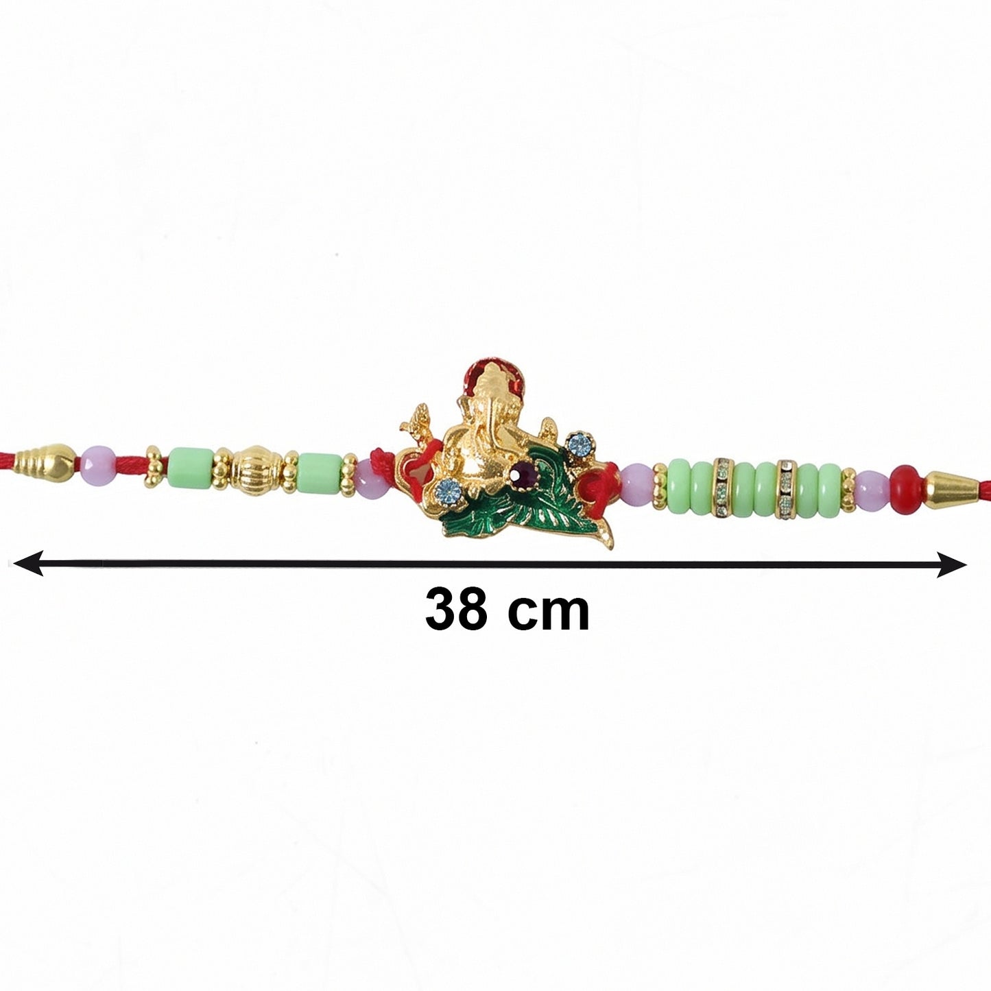 Lord Ganesha on Leaf Designer Rakhi