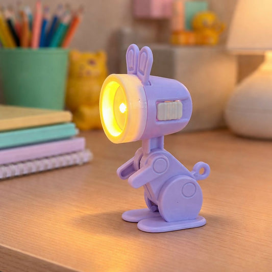 Cute Bunny LED Mini Flashlight Toy for Kids Portable Torch Light (Color may vary)