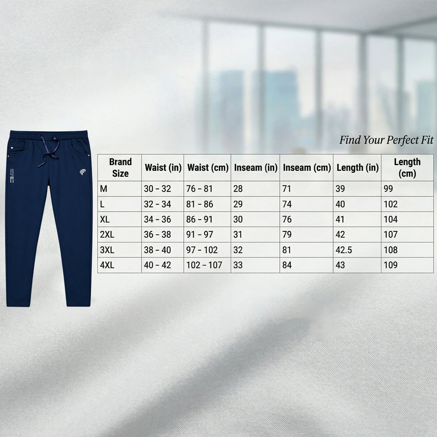 Men’s Slim Fit Stretchable Track Pants with Drawstring Waist Casual Lower