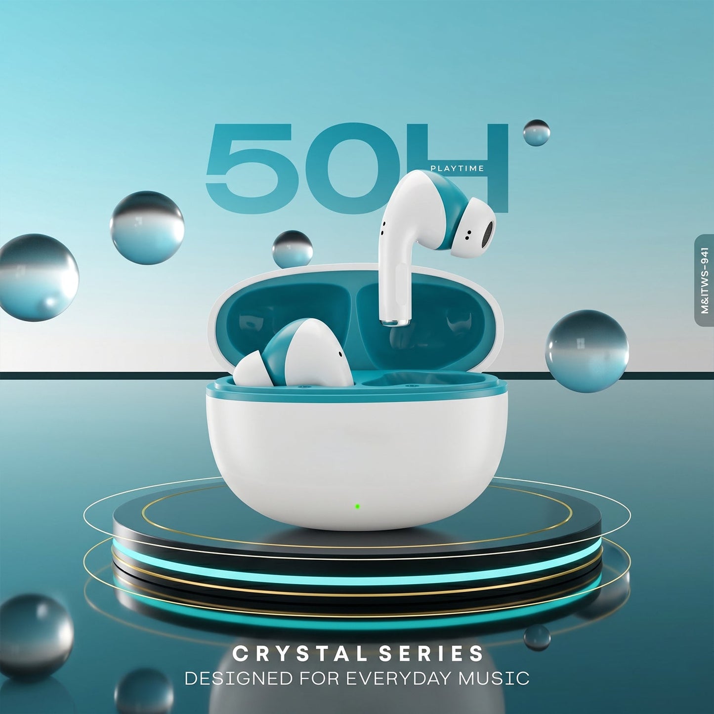 Crystal Series Wireless Bluetooth Earbuds (1 Pc)
