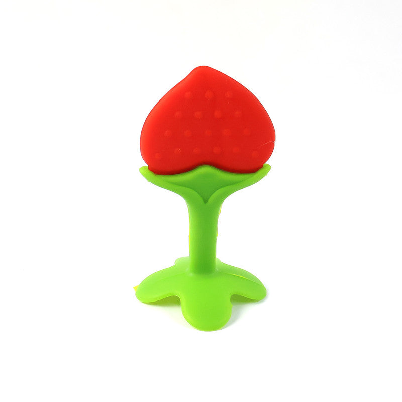 Strawberry-Shaped Silicone Teether for Babies – BPA-Free, Safe and Soft