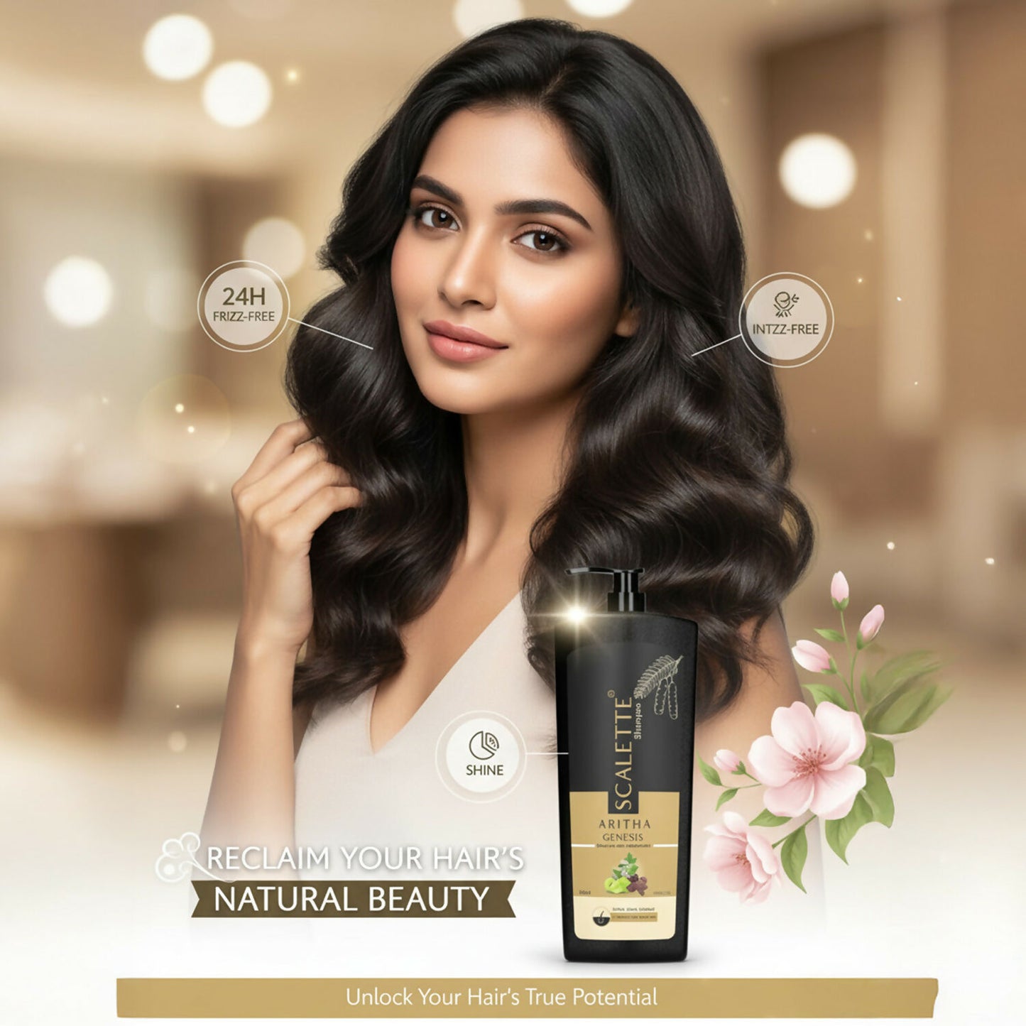 Scalette Aritha Genesis Shampoo & Conditioner for Natural Care, Shine & Healthy-Looking Hair