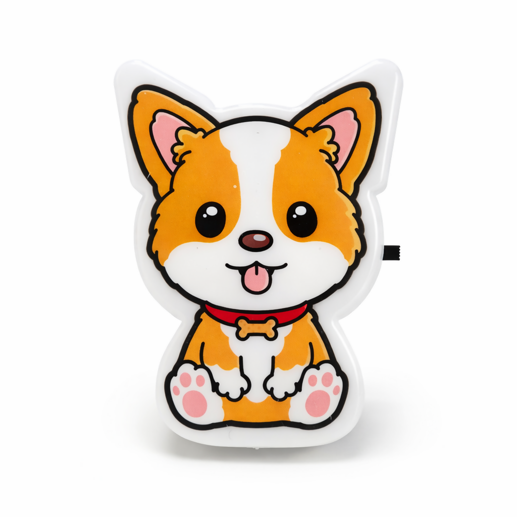 Dog Shape Plug-In LED Night Lamp for Kids Room, Bedroom & Nursery