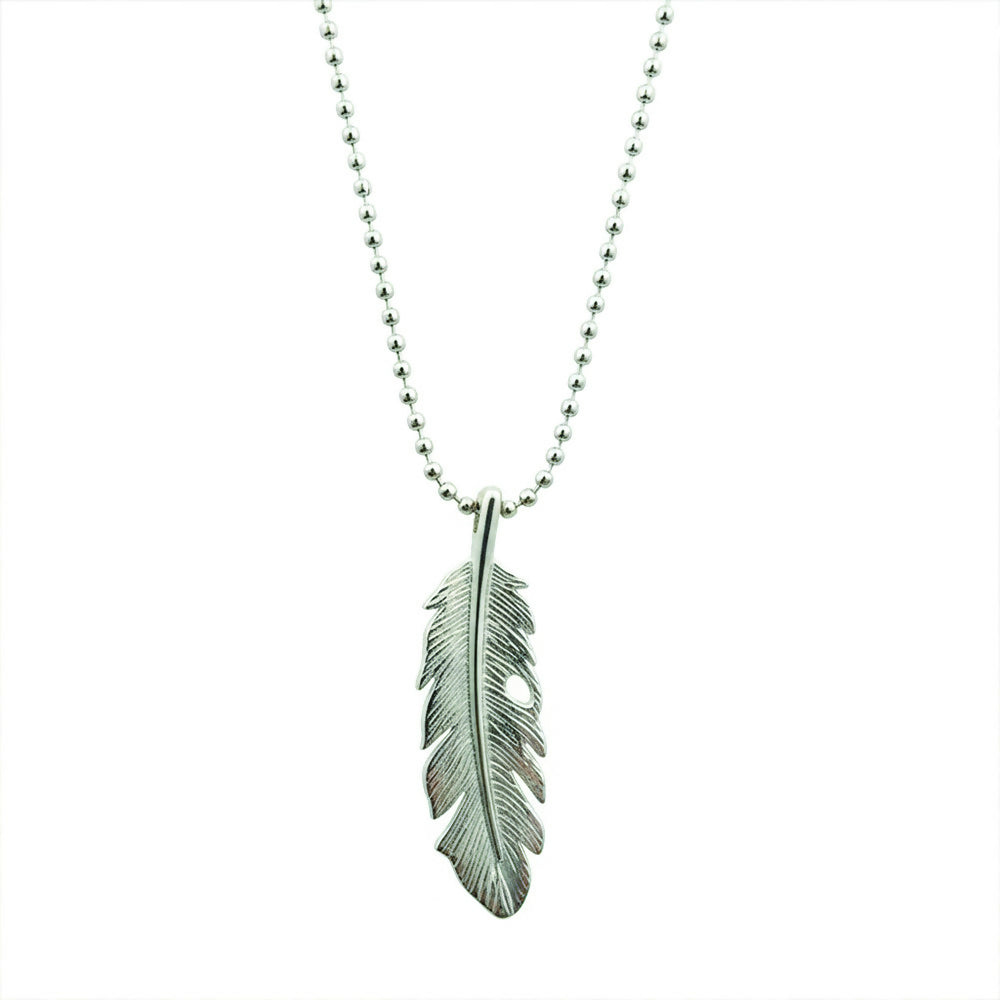 Trendy Feather Chain Pendent for Mens