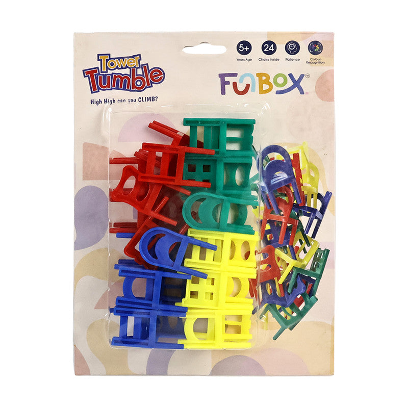 Colorful Mini Chair Stacking Game Fun Balance Puzzle Toy for Kids and Family