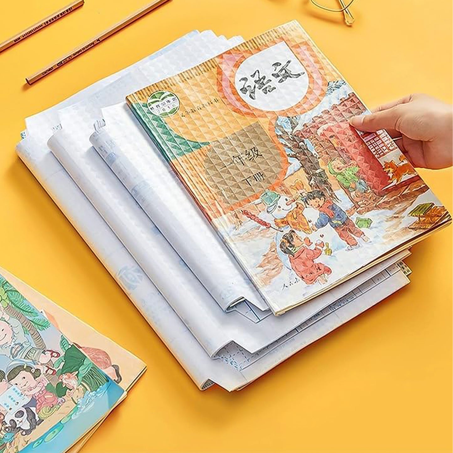 Transparent Book Cover (10 Pcs Set / 47x37 Cm)