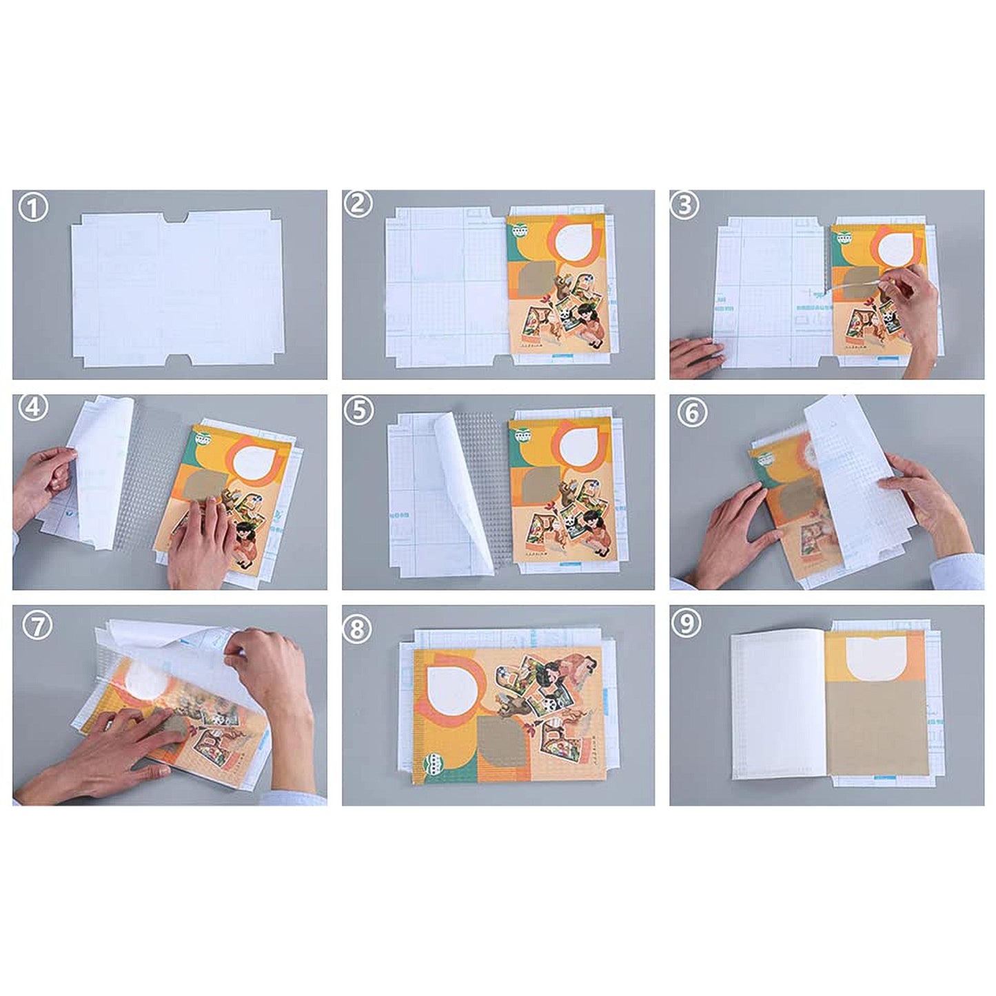 Transparent Book Cover (10 Pcs Set / 47x37 Cm)