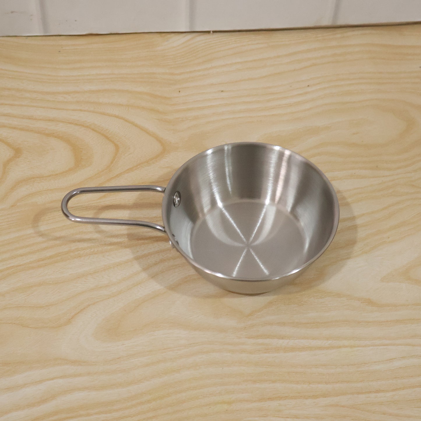Stainless Steel Small Tadka Pan with Long Handle for Tempering 11 cm (1 Pc)
