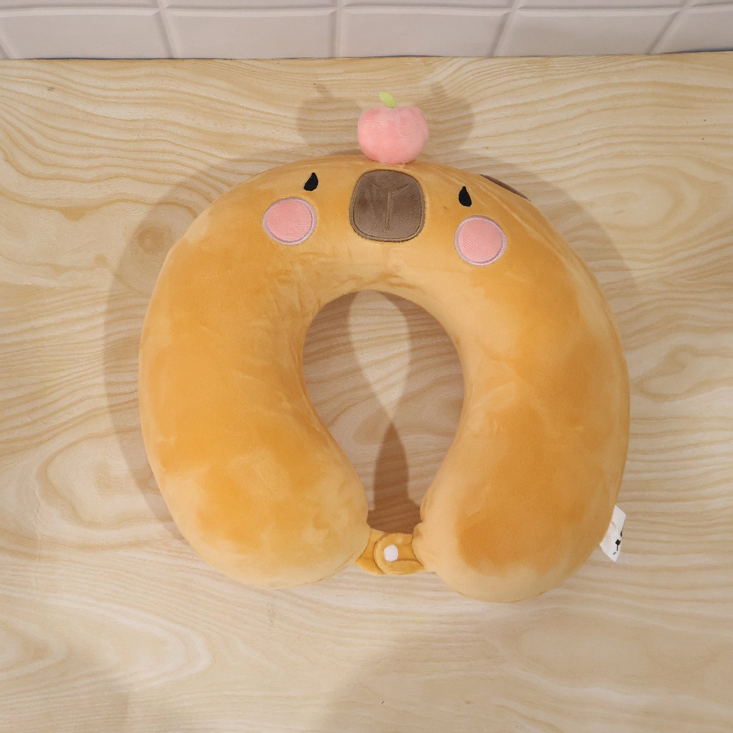 U-Shaped Travel Neck Pillow, Cute Capybara Soft Plush Pillow for Kids (1 Pc)