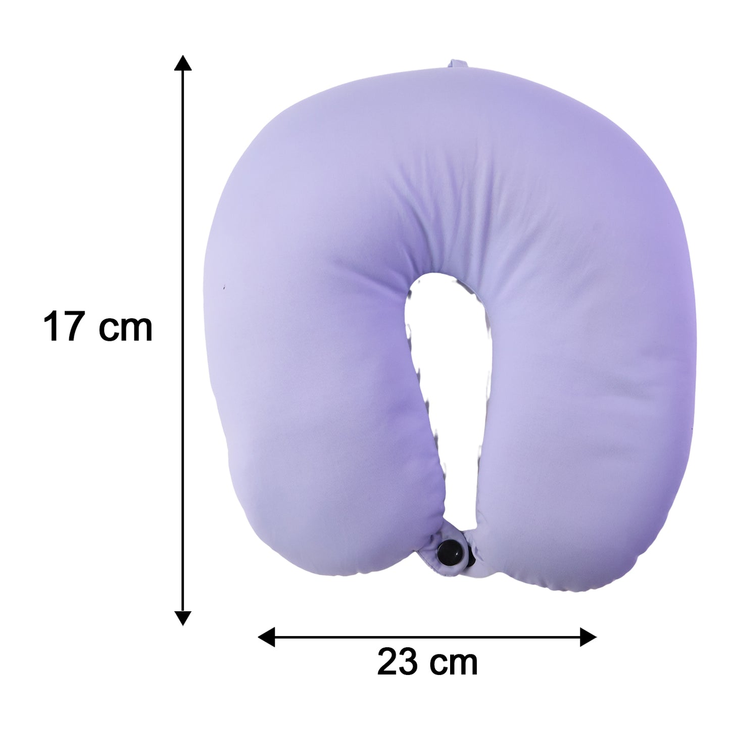 U-Shaped Travel Neck Pillow, Soft Comfortable Support Pillow with Snap Button (1 Pc)