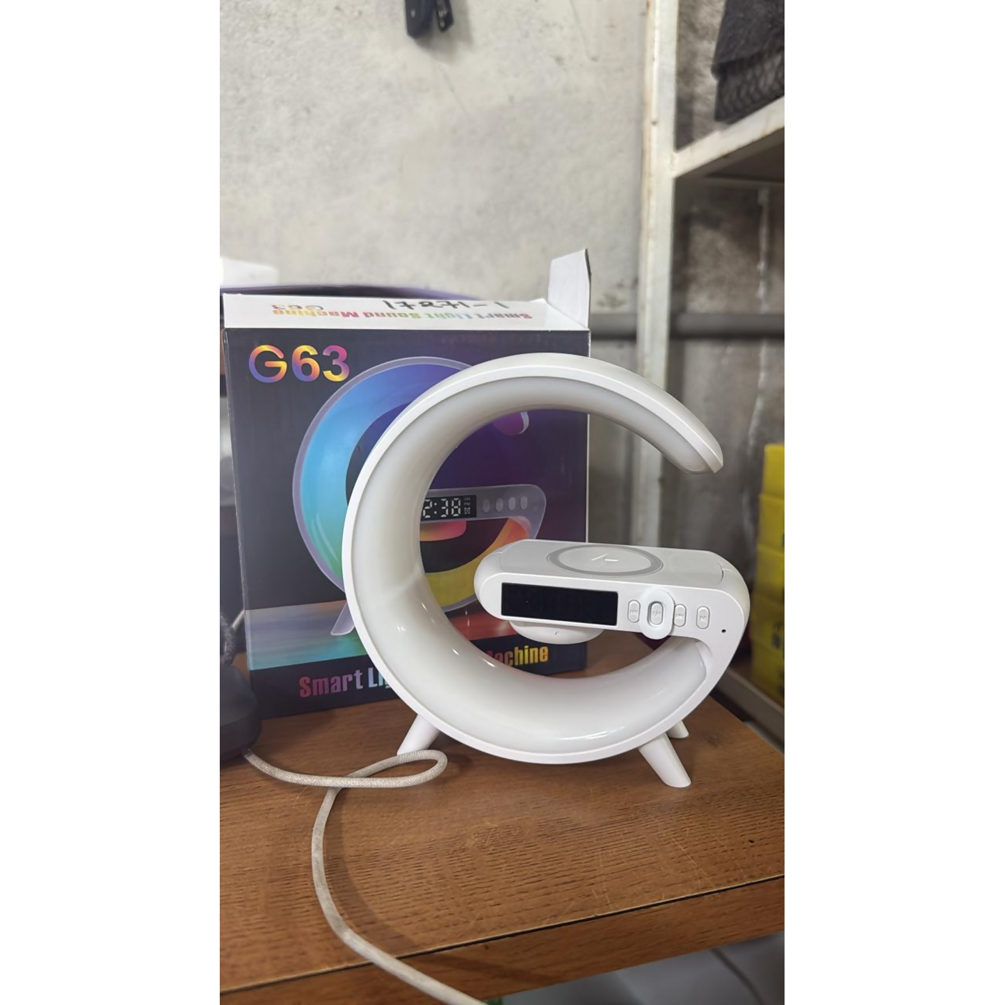 Smart LED Table Lamp with Wireless Charging, Alarm Clock & Music Speaker