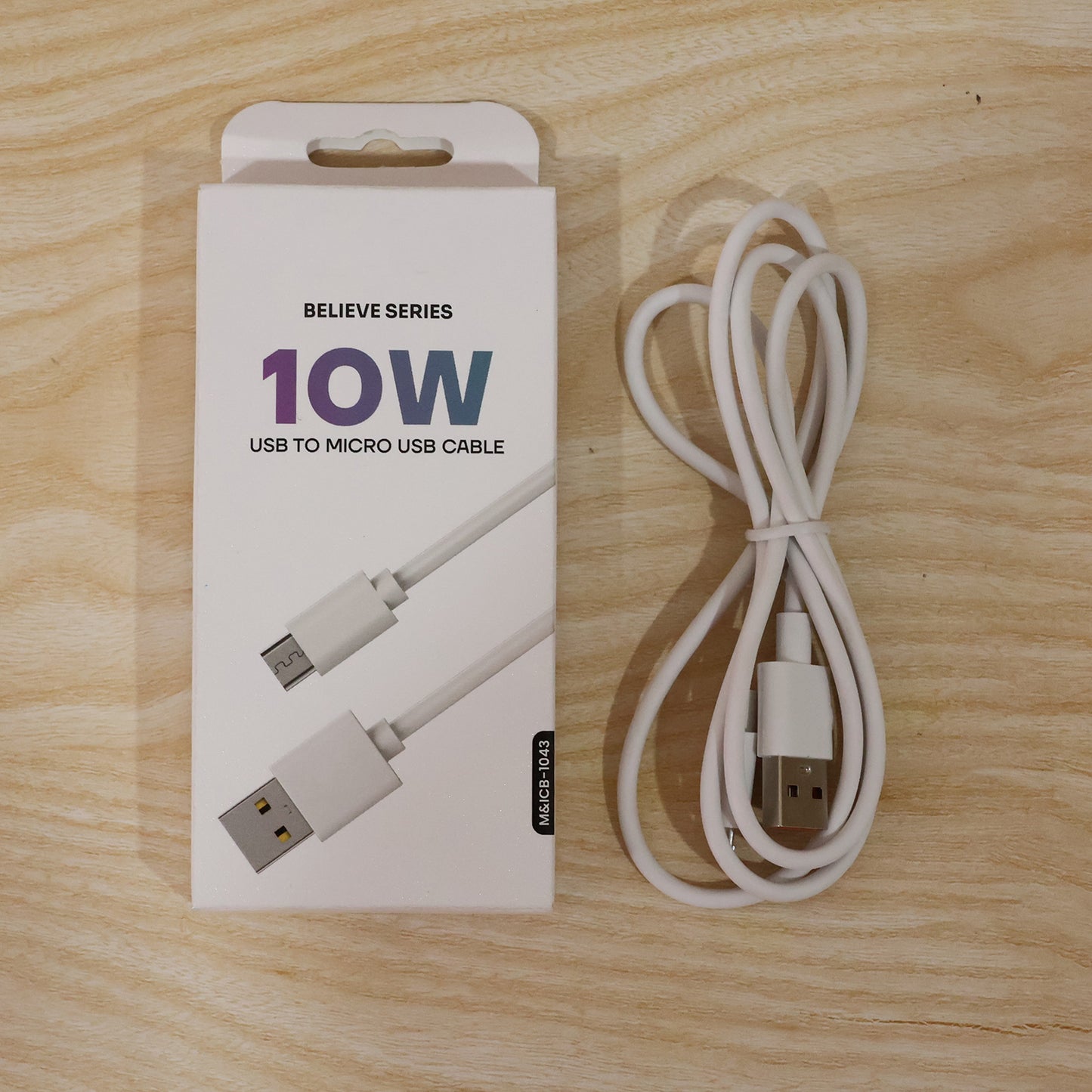 Live usage of 10W USB to Micro USB charging cable connected to device