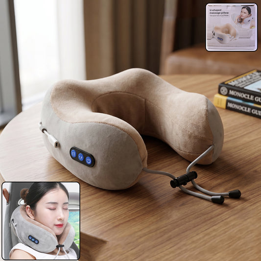 U shaped electric neck massage pillow