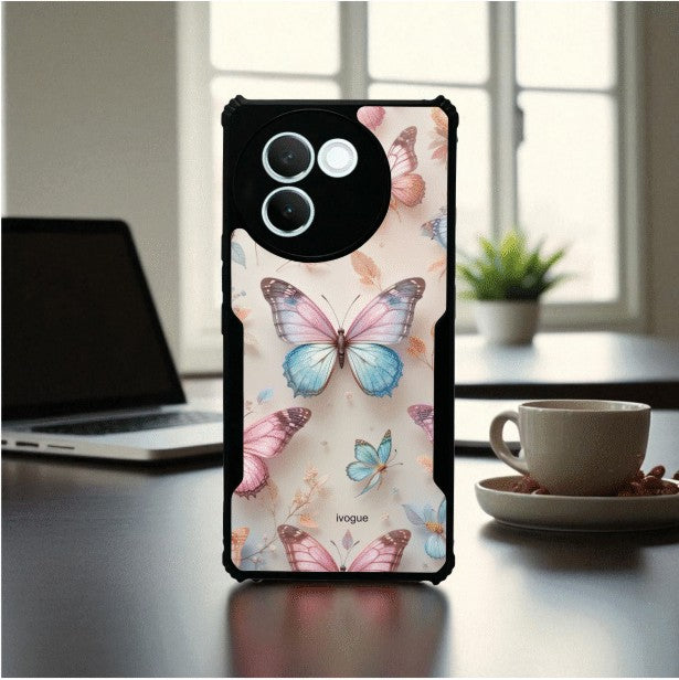 Butterfly Bloom Mobile Cover For Vivo V30E
