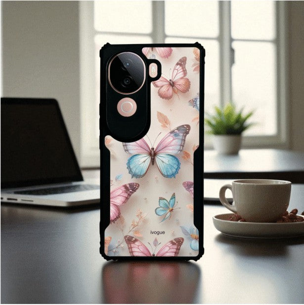 Butterfly Bloom Mobile Cover For Vivo V40E