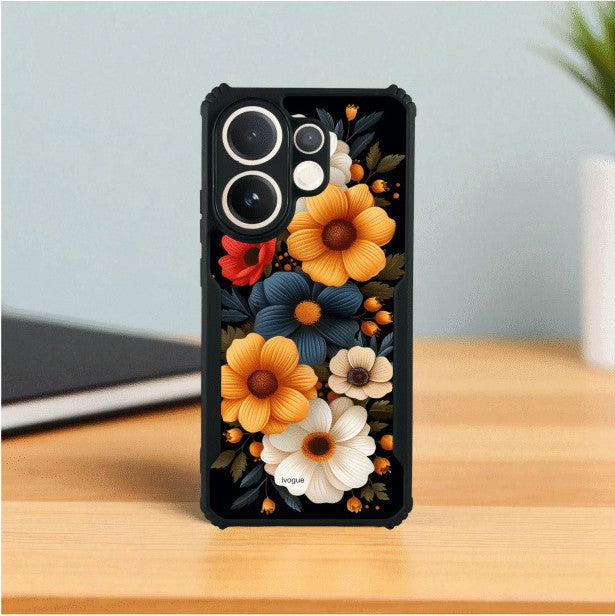 Retro Petals Mobile Cover For VIVO V60