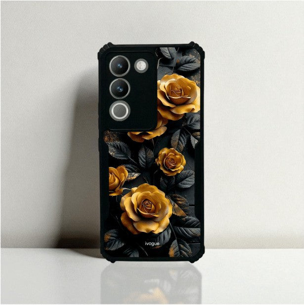 Golden Rose Mobile Cover For VIVO Y200